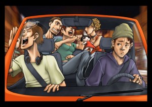 Car_party_by_WakaBee-300x211