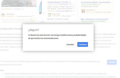 Google venderá como publicidad tus recomendaciones. ¿Cómo evitarlo?